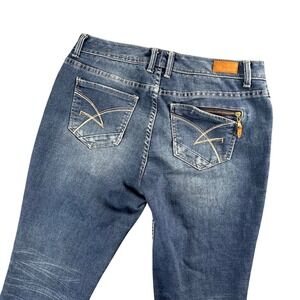 Amethyst Blue Skinny Jeans Size 11/12 Mid Rise Stretch Denim Zipper Pocket